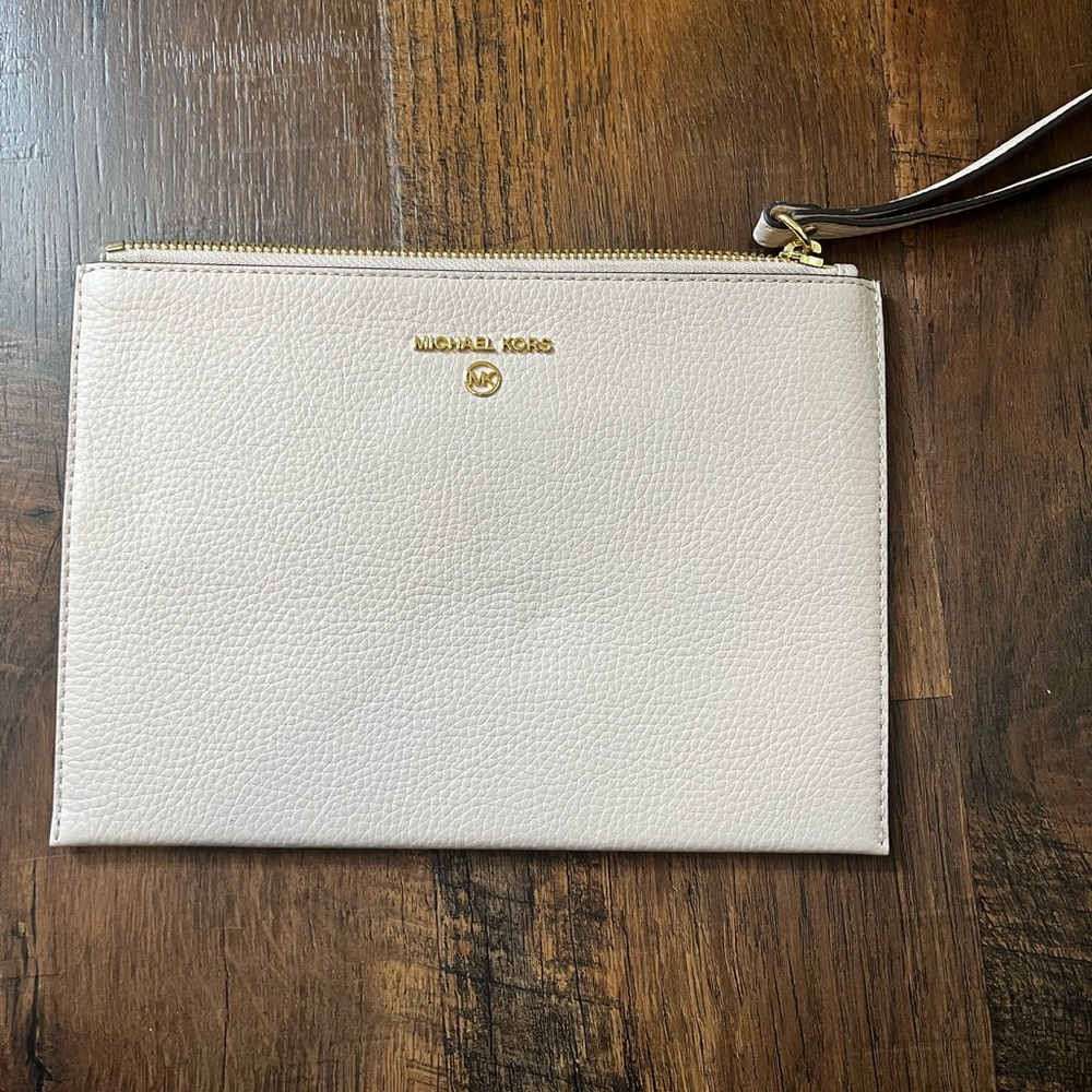 Rose gold Michael Kors wristlet